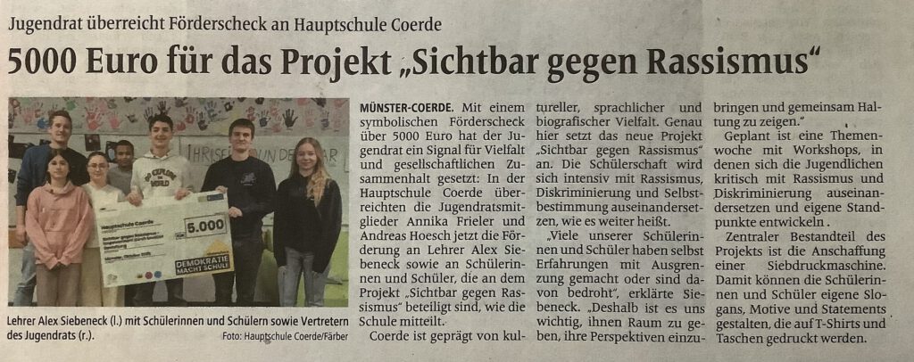 Projekt Sichtbar gegen Rassismus