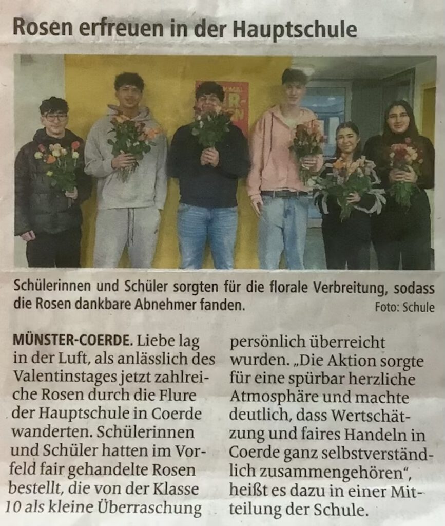 Fairtrade Rosenaktion